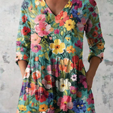 Nora | Lange Blouse met V-hals