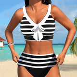 Laluna® | Gestreepte Hoge Taille Bikini