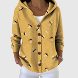 Cardigan Strick con Cappuccio