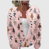 Charlotte™ | Cardigan con stampa di gatti