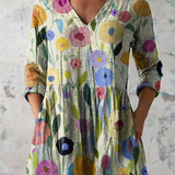 Louise | Lange Blouse met V-Hals