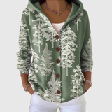 Cardigan a maglia con cappuccio