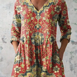 Lea | Lange Blouse met V-Hals