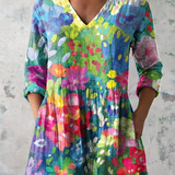 Maelle | Lange Blouse met V-hals