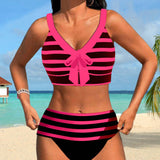 Laluna® | Gestreepte Hoge Taille Bikini