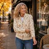 Hannelore™ | Cardigan con delicate viti fiorite