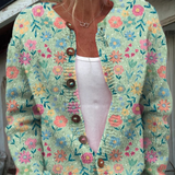 Angela™ | Vrouwen Vintage Bloemen Cardigan