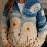 Vincenza™ | Gevoerde Cardigan met Rits van Paardenbloemveld
