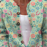 Angela™ | Vrouwen Vintage Bloemen Cardigan