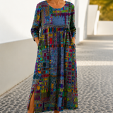 Eliana | Midi Geprinte Jurk