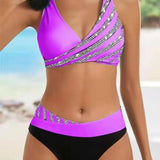 Mona - Bikini met een Print in Warme Tinten