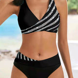 Mona - Bikini met een Print in Warme Tinten