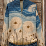 Vincenza™ | Gevoerde Cardigan met Rits van Paardenbloemveld