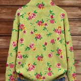 Dagmar™ | Cardigan con fiori su verde lime
