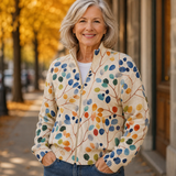Claudia™ | Cardigan con foglie acquerellate