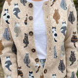 Graziella™ | Cardigan met Kattenprint en Comfortabele Pasvorm