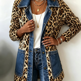 Regina™ | Giacca lunga con stampa leopardata