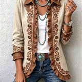 Heike™ | Blazer in Crema con Bordo