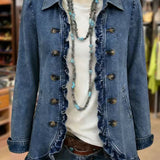 Dagmar™ | Blazer Blu con Rouches