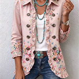 Hannelore™ | Blazer in Rosé con Fiori