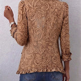 Heidi™ | Blazer in Caramello con Ornamenti