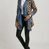 Silke™ | Giacca a cascata con stampa leopardata